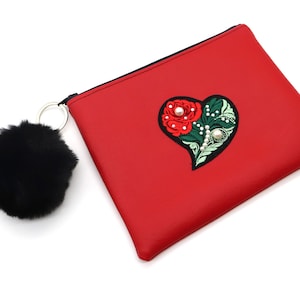 Flower heart coin pouch | card pouch | small change pouch | coin purse | small wallet