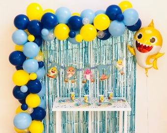 Baby Shark Balloons Garland Kit , Two Shark Birthday Party, Baby Shark  Decoration, Two Birthday Theme, 