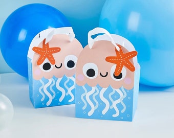 5 Jellyfish Party Gift Bags, Under The Sea Theme, Under The Sea Birthday Party, Jellyfish Gift Bags, Under THe Sea Treat Bags, Gift Wrapping
