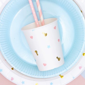 Gender Reveal Paper Cups, Boy or Girl Paper Cups, Gender Reveal Party Decorations, Gender Reveal Cups, Gender Neutral Plates, Boy or Girl