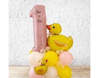High Quality Girl Duck Balloon Sculpture, Any Number, Duck Balloon Stack, Duck Balloon Sculpture, Duck Balloons, Duck Themed Birthday