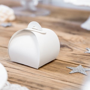 Scatole di carta bianche, set da 10, scatole regalo bianche, scatole per bomboniere, scatole regalo bianche fai da te, scatola di carta fai da te, baby shower, matrimonio invernale,
