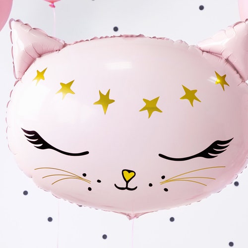 Giant Cat Balloon 19in/48cm Pink Cat Balloon Cat Foil Etsy UK