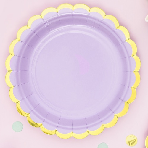 Lavender Paper Cups or Plates Pastel Paper Plates Purple Etsy