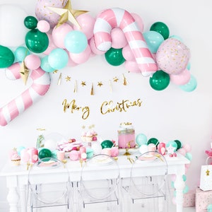 Modern Christmas Balloon Garland, Pink Christmas Balloon Garland, DIY Christmas Balloon Garland, Christmas Balloon Garland, Pink Christmas