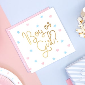Tovaglioli di carta di lusso per rivelare il sesso del bambino, tovaglioli per maschietti o femminucce, decorazioni per feste per rivelare il sesso del bambino, tovaglioli per maschietti o femminucce, piatti neutri