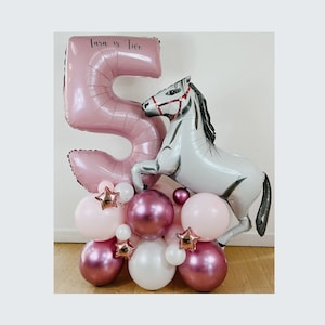 DIY Pink Horse Balloon Stack, White Horse Pink Balloon Sculpture, DIY Balloon Kit, Horse Birthday, Pony Party, Girls Birthday Party, Pink