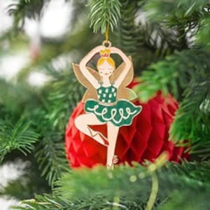 Christmas Ballerina Ornament, Christmas Ballerina Hanging Decoration, Christmas Tree Ornaments, Green Ballerina Decoration, Xmas Wreath