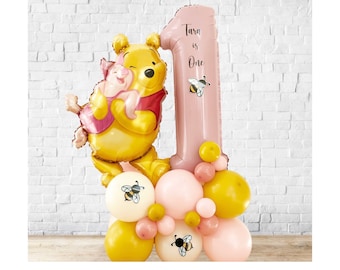 DIY Large Winnie & Piglet Balloon Sculpture, Winnie Balloon Stack, Winnie the Pooh Balloon, Winnie Balloons, Winnie Pooh Party, Piglet