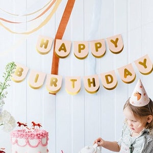 Pink und Gold Geburtstagsbanner, Pink Geburtstagsbanner, Pinke Geburtstagsgirlande, Pinke Geburtstagsgirlande, Pinke Geburtstagsgirlande