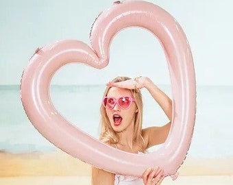 Pink Heart Balloon Frame, Love Balloon, Hen Do Party Balloons, Be Mine, Heart Balloons, Valentine's Day Decorations, Heart Shape Balloon