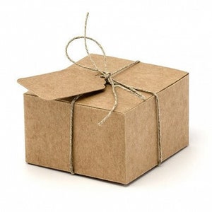10 scatole Kraft fai da te con etichette, scatole Kraft, etichette Kraft, scatole di carta fai da te, scatole di nozze rustiche, matrimonio Boho, scatole di artigianato,