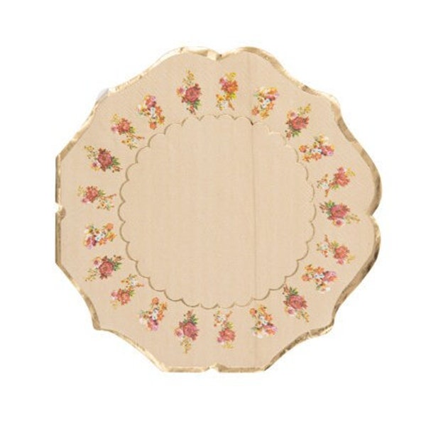 16 serviettes en papier Liberty vintage à fleurs, serviettes à imprimé fleurs en or rose, serviettes pour thé, serviettes à fleurs, serviettes de table printemps, table à fleurs