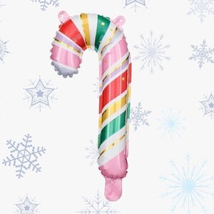 Set of 5 Small Candy Cane Balloons, Christmas Candy Cane Balloon, Candy Christmas Decorations, Christmas Balloon, Festive Balloons, Air only