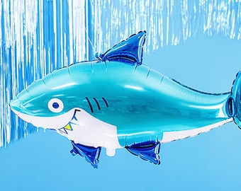 Shark Birthday Party Decorations, 142Pcs Shark Birthday Supplies Tableware Set
