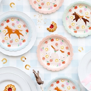 6 x assiettes en carton chevaux, assiettes en carton pour enfants, décoration de fête de chevaux, anniversaire d'enfants, anniversaire sur le thème des chevaux, fête d'enfants, vaisselle d'enfants