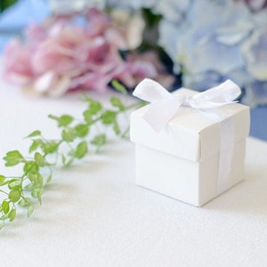 Mini coffrets cadeaux blancs avec ruban, Lot de 10, Petits coffrets cadeaux blancs, Coffrets cadeaux de mariage blancs, Boîtes de mariage blanches, Boîtes à friandises blanches