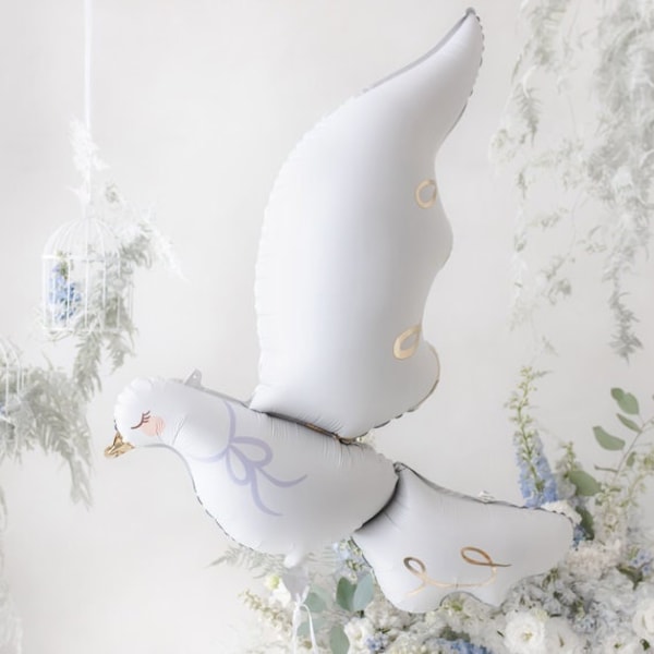 First Communion Large Dove Balloon, White Dove Foil Balloon, Doves Decoration, First Communion Balloon, First Communion Party Decorations