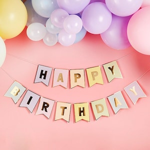 Pastell alles Gute zum Geburtstag Banner, Pastell alles Gute zum Geburtstag Girlande, alles Gute zum Geburtstag Girlande, Frühling alles Gute zum Geburtstag, Frühlings-Geburtstagsfeier, Pastelle