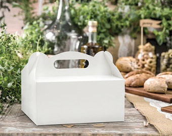 10 weiße rechteckige Tortenschachteln, weiße Dankeschönschachteln, Hochzeitstorte Schachteln, weiße Hochzeitstorte Schachteln, weiße Torteschachteln