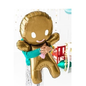 Gingerbread Man Balloon, Foil Kids Balloon, Christmas Party Balloon, Festive Balloon, Candy Party, Gingerbread Man, Foil Balloon,