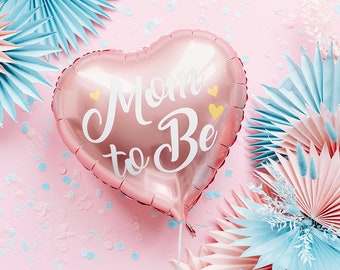 Lovely  'Mom to Be' Balloon, 35cm/14in, Pink Baby Shower Balloon, New Arrival Balloon, It's a Girl, Baby Shower Gift, Mom to Be, Pink