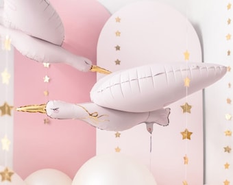 Adorable Light Pink Balloon Stork, Pink Stork, Pink Baby Shower Decorations, Welcome Baby Girl,  Pink Baby Girl Balloon, Baby Shower