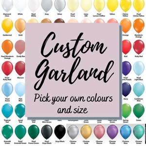 DIY Balloon Garland Kit, Pick Your Own Colour, Custom Balloon Garland, Design Your Own Balloon Garland, Birthday Balloon Garland