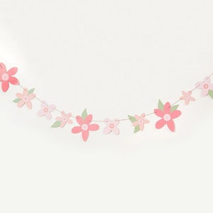 2m Pink Flower Banner, Little Princess Floral Bunting, Spring Flowers Banner, Flower Party Banner, Flowers Bunting, Girls Birthday Party