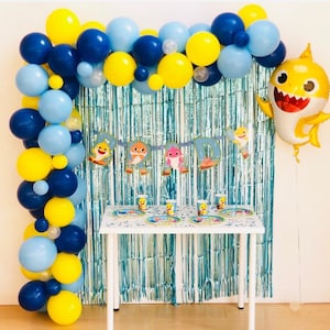 Rozi Decoration Baby Shark Theme One Letter Balloon Box for 1st Birthday  Decoration Items Set of 103 Pcs Baby Shark Theme 1st Birthday Decorations