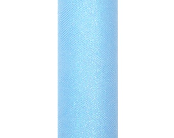 6/"x25yd GLITTER TULLE Roll cucito tessuto Tutu regalo di nozze con fiocco carft Spool