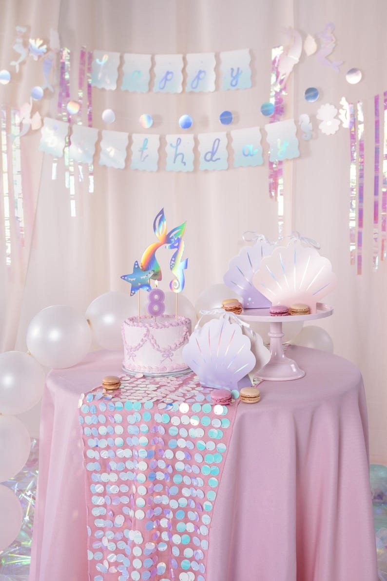 4 Seashell Gift Boxes, Mermaid Themed Party, Seashell Boxes, Kids Birthday, Mermaid Tableware, Mermaid Treats, Under The Sea Gift Bags image 3