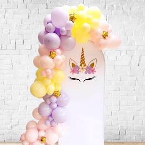 DIYユニコーンバルーンガーランド、あらゆるサイズ、パステルカラーのバルーンアーチ、ユニコーンバルーンアーチ、パステルピンクのバルーンガーランド、ピンクのパーティーデコレーション
