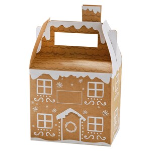 4 Customisable Gingerbread House Christmas Gift Boxes Paper Gift Boxes