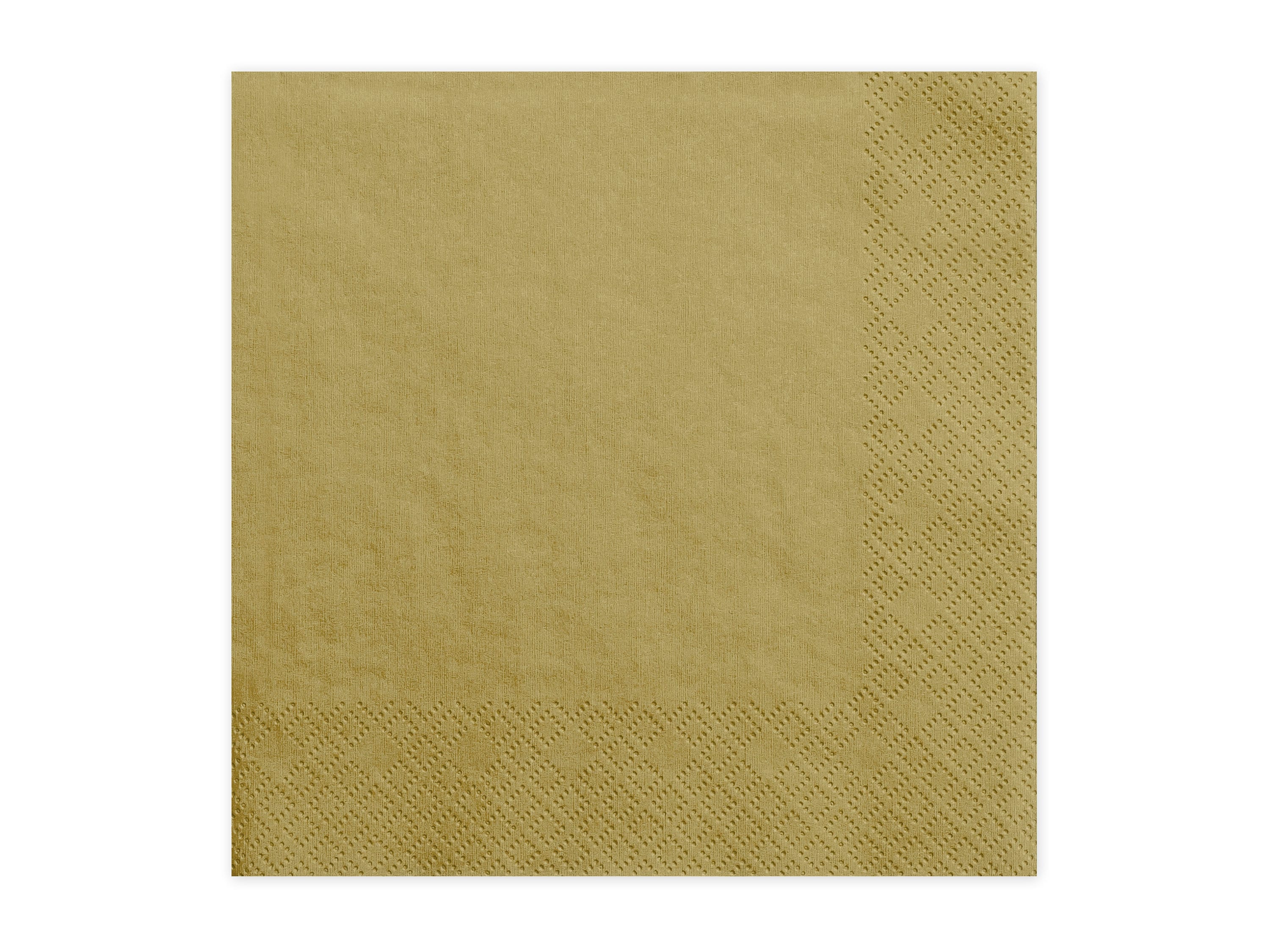 Gold Metallic Paper Napkins 3ply Set of 20 Plain Gold Etsy UK