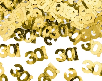 Metallic Gold 30th Birthday Confetti, 30th Birthday Confetti, Confetti 30, 30th birthday gold decorations, Gold Confetti &#39;30&#39;