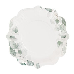 Platos de postre de plástico desechables verdes de 7 pulgadas, ideales para  bodas, fiestas, cumpleaños, cenas, almuerzos (paquete de 50)