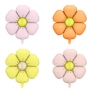 4 palloncini in foil a forma di margherita per ghirlande, 45 cm, palloncino a margherita, palloncino gigante a margherita, palloncino a forma di fiore, palloncino a forma di fiore, palloncini a ghirlanda, estate