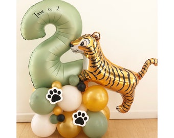 High Quality Large Tiger Balloon Sculpture, ANY Number, Safari Balloon Stack, Tiger Balloon Sculpture, Tiger Balloons, Safari Themed