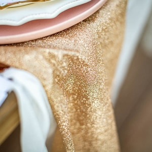 Stunning Long Gold Glittery Table Runner, Christmas Table Runner, Sparkling Christmas Table Runner, Elegant Table Cover, Fancy Party Decor