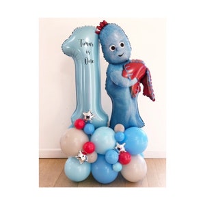 DIY Large Igglepiggle Balloon Sculpture, Iggle Piggle Balloon Stack, In the Nightgarden Balloon, In the Nightgarden Birthday