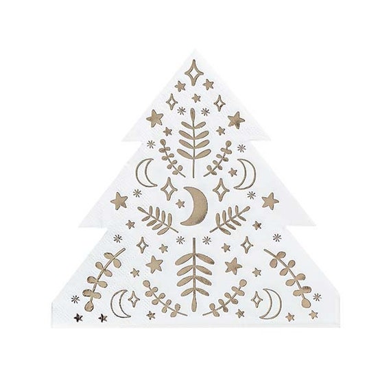 Miss Lovely Tovaglioli natalizi moderni albero di Natale grigio rosso e oro decorazione natalizia – decorazione per Natale festa di Natale festa invernale X-Mas albero di Natale 40 tovaglioli