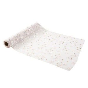 Runner da tavolo lungo a margherita, 28 cm x 5 m, runner da tavolo a fiori bianchi, runner da tavolo a margherita, runner da tavolo primaverile, runner da tavolo trasparente