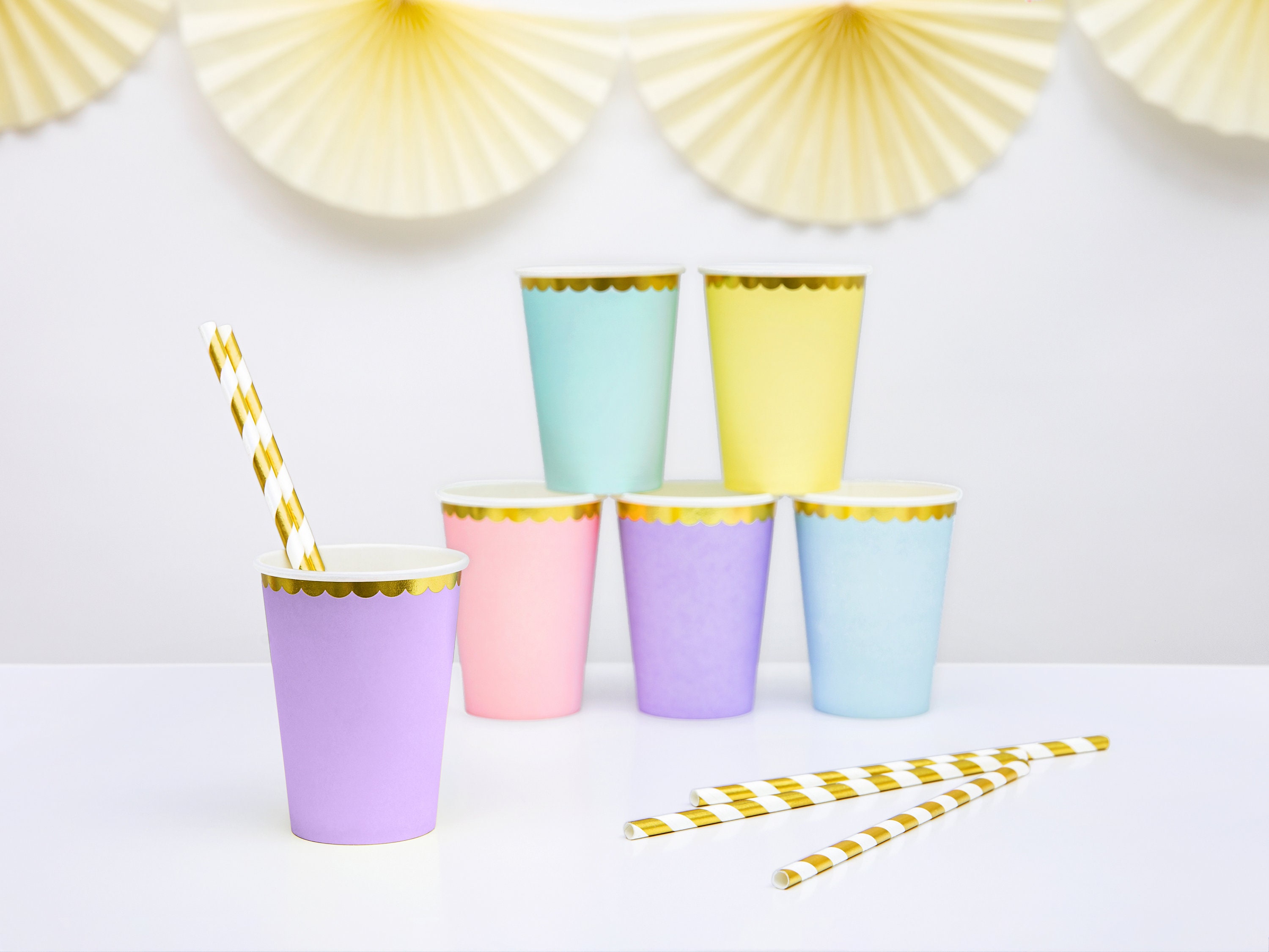 Lavender Paper Cups or Plates Pastel Paper Plates Purple Etsy