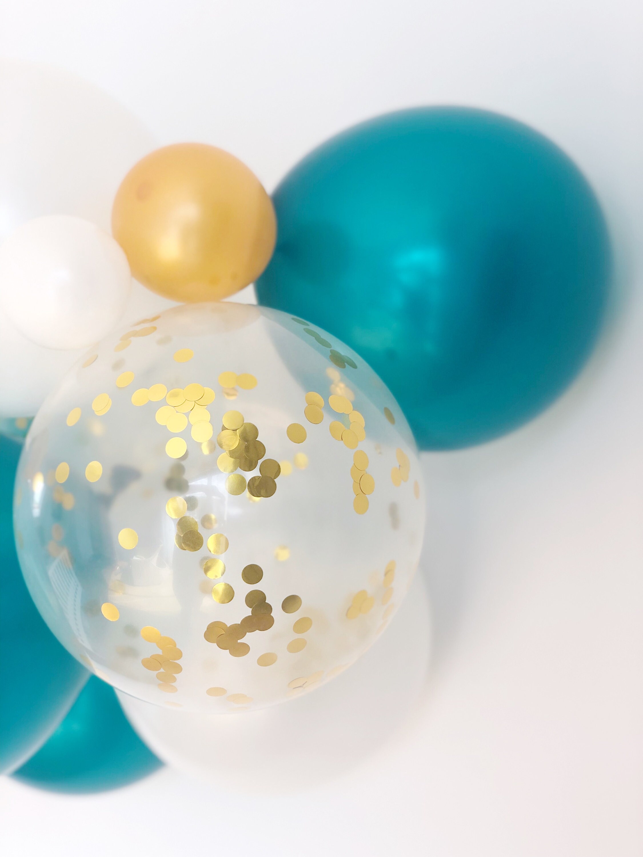 Teal Gold White Balloon Garland Kit 1m/3.5ft or 2m/7ft You Etsy