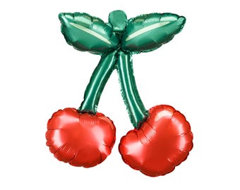 3 Small Cherry Foil Balloon, Summer Party Decorations, Cherry Balloons, Cherry Foil Balloon, Cherry Decorations, Cherry Balloon Arch, Summer