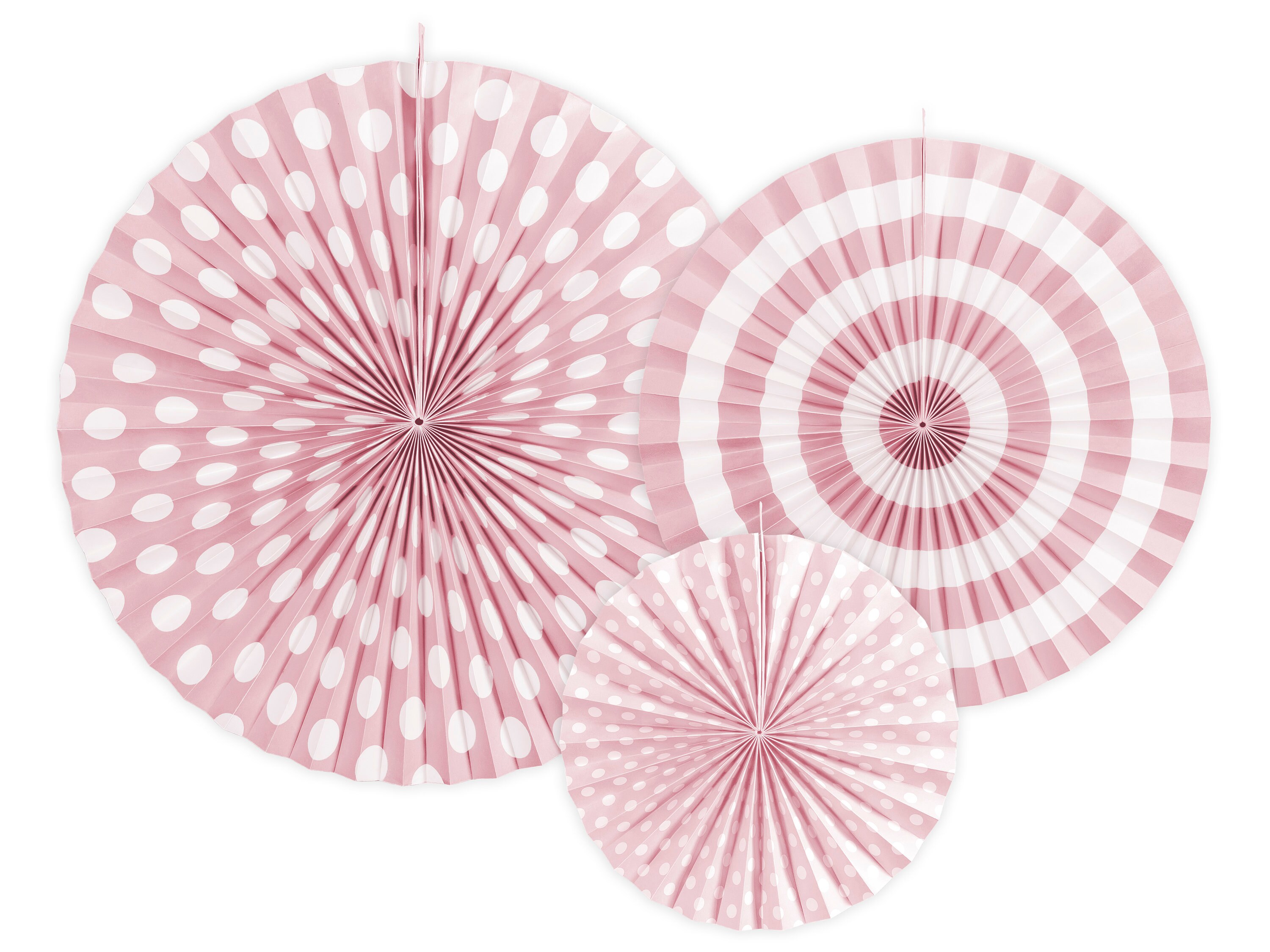 Elegant Hanging Paper Fans Pastel Pink 3 in Each Pack Etsy