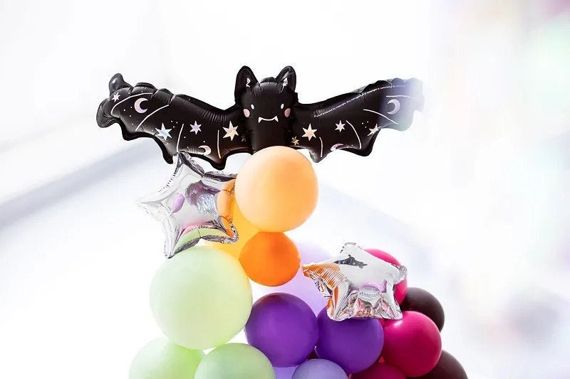 Black Bat Balloon Tails Black Halloween Balloon Accessories Halloween Party  Decorations Bat Balloon Strings Pack of 5 -  Norway