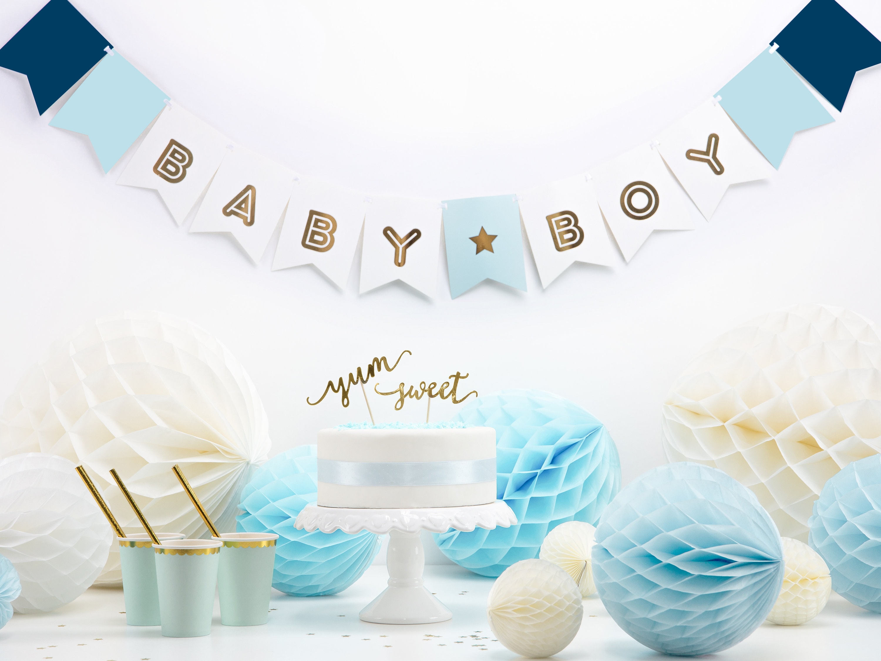 Blue Baby Boy Banner Blue Baby Shower Banner It's a Boy Etsy UK