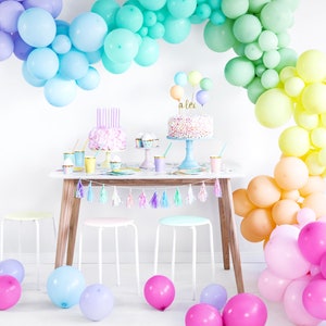 DIY Rainbow Balloon Garland, Any size, Pastel Coloured Balloon Arch, Rainbow Balloon Arch, Rainbow Balloon Garland, Rainbow Party Decor